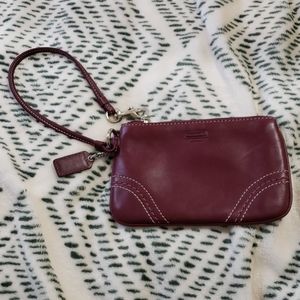 Coach maroon wristlet